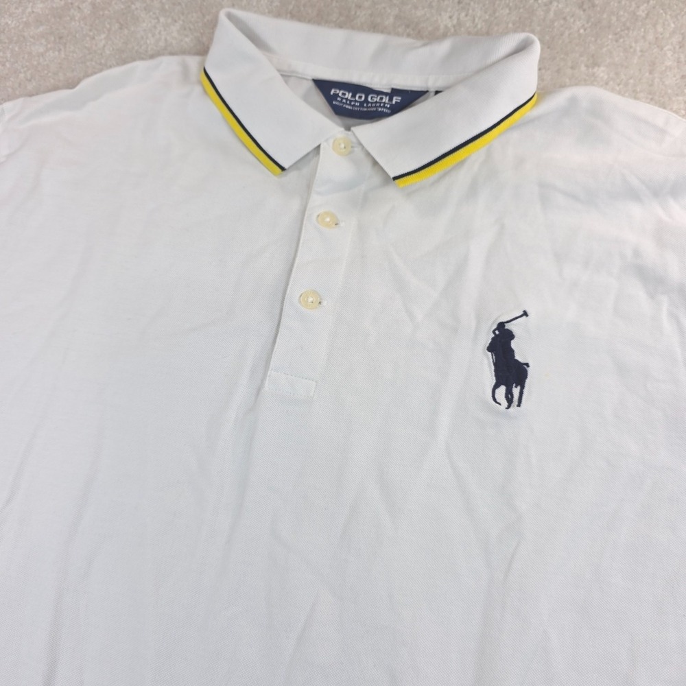 Polo Golf Ralph Lauren Polo Shirt Mens XL White Pima Cotton Embroidered Logo